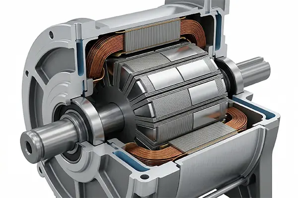 ev traction motor ipm rotor cutaway