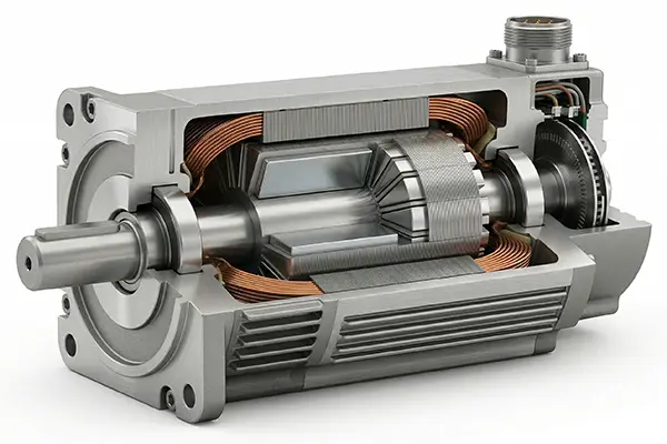 industrial servo motor ndfeb magnets cutaway