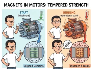 Why Two Identical Magnets Can Perform Very Differently at High Temperature